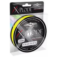 Плетеный шнур Mikado X-PLODE 0,20 yellow (150 м) - 20.40 кг. Z18Y-020