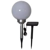STAR trading Садовый светильник на солнечных батареях Luna 480-25 светодиодный, 0.12 Вт, цвет арматуры: серебристый, цвет плафона белый