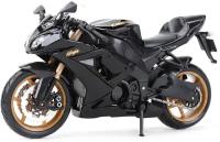 Металлический мотоцикл Maisto Kawasaki ZX-10R 2010, масштабная коллекционная модель 1:12 черный, 31187