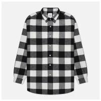 Мужская рубашка uniform experiment Baggy Logo Regular Collar Flannel Block Check