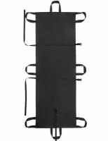 Носилки эвакуационные тактические бескаркасные медицинские мягкие 2000x700 мм (оксфорд 600, чёрный), Tplus