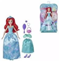 Кукла Disney Princess Ariel Ариэль в платье кармашками, 29см, 9 сюрпризов