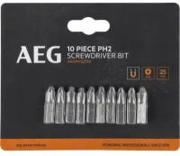 Биты AEG 10шт. РН2x25mm ASDPH22510 4932479511