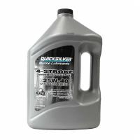 Масло моторное синтетическое для 4Т лодочных моторов Quicksilver Synthetic Blend 25W40, 4л