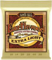 Набор струн для акустической гитары - Ernie Ball P02006 Earthwood Extra Light Бронза 10-50