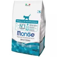 Сухой корм для котят Monge Natural Superpremium, с курицей 400 г