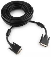 Кабель DVI-DVI 10м Dual Link Gembird экранированный ферритовые кольца черный CC-DVI2-BK-10M