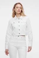 Куртка-джинсовка хлопковая белая с карманами Befree 2321928610