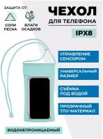 Чехол водонепроницаемый для телефона голубой 220x115 TM0120007 ipx8