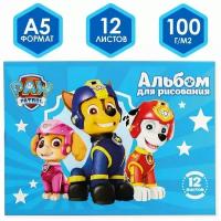 Альбом для рисования А5, 12 листов,Paw Patrol мел карт ТероПром 4431925