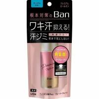 Lion Премиальный дезодорант-антиперспирант Ban Premium Gold Label, роликовый, нано-ионный, с ароматом свежести, 40 мл