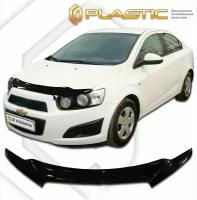 Дефлектор капота для Chevrolet Aveo седан 2011-н. в. Classic черный