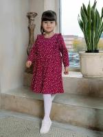 Платье Веселый Малыш, размер 116, бордовый