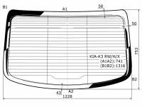 Стекло Заднее С Обогревом Kia Cerato 4D 12-20 XYG арт. KIA-K3 RW/H/X