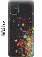 Ультратонкий силиконовый чехол-накладка для Samsung Galaxy A71 с принтом 