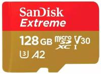 Карта памяти SanDisk Extreme microSD 128ГБ (160МБ/с, C10, UHS1, U3, A2, V30) SDSQXA1-128G-GN6MA