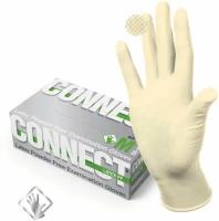 Перчатки смотровые латексные CONNECT неопудренные, 50 пар (100 штук), размер M (средний), -