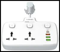 Сетевой разветвитель Ldnio SC2413 2 Sockets 4xUSB White LD_B4614