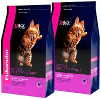 EUKANUBA KITTEN HEALTHY START для котят с птицей (2 + 2 кг)