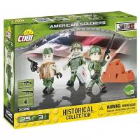 Конструктор Cobi Small Army World War II 2026 Набор фигурок американских солдат с аксессуарами, 25 дет