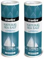 Соль Setra морская 2 шт по 250 г пищевая мелкая йодированная