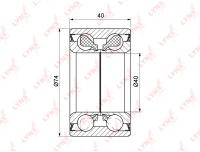 Подшипник ступицы передний (40x40x74), WB1095 LYNXauto WB-1095