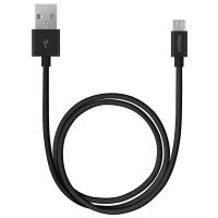 Дата-кабель USB - microUSB, 2m, черный Deppa