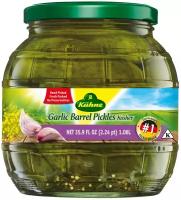 Огурцы Kuhne Garlic Barrel Pickles отборные с чесноком, 970 г