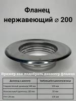 Фланец нержавеющий D 200 мм 