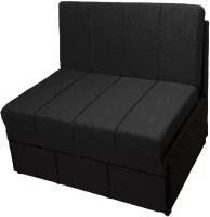 Раскладной диван-кровать StylChairs Сёма 80 без подлокотников, обивка: ткань рогожка, цвет: чёрный