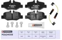 Комплект тормозных дисковых колодок задн. с уст. комплектом, эл. датч. MARSHALL M2624008