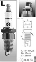 Свечи ВАЗ 2110 инжектор BRISK SUPER FORTE LOR15YC-1, LOR15YC1 BRISK LOR15YC-1