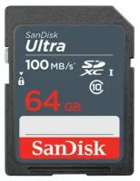 Карта памяти 64Gb SanDisk Ultra SDXC Class 10 (SDSDUNR-064G-GN3IN)