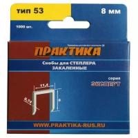 Скобы ПРАКТИКА 775-372 тип 53 для степлера, 8 мм