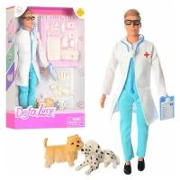 Ветеринар (кукла мальчик) в наборе с 2 собачками и аксессуарами DEFA 8347d