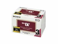 Видеокассета mini DV HDV 63 Sony, 3DVM63HD, 3 шт. в упаковке