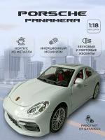 Модель автомобиля Porsche Panamera коллекционная металлическая игрушка масштаб 1:18 белый