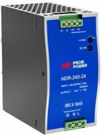 Источник питания Prompower NDR-240-24, на выходе 24 В DC, 10 А, 240 Вт. Входное 85-264 В AC (120-370 В DC)