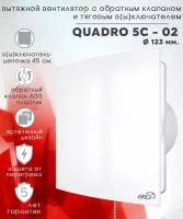 QUADRO 5C-02 вентилятор вытяжной с тяговым выключателем и обратным клапаном D123