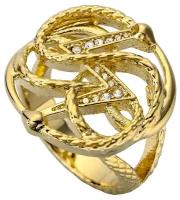 Кольцо Just Cavalli, кристалл, размер 17, золотой
