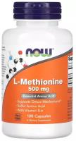 Капсулы NOW L-Methionine, 260 г, 500 мг, 100 шт