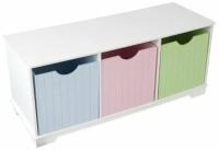 Скамья с ящичками KidKraft, для хранения Storage Bench Pastel