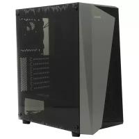 Корпус ZALMAN S4 Plus, ATX, BLACK, WINDOW, 1x5.25`, 4x3.5`, 1x2.5`, 2xUSB2.0, 1xUSB3.0, FRONT 2x120m