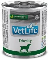 Farmina Консервы Vet Life Dog Obesity для собак при ожирении 300г