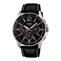 Наручные часы CASIO Collection MTP-1374L-1A, черный, серебряный