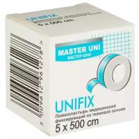 Master Uni UNIFIX лейкопластырь фиксирующий на тканевой основе, 5х500 см, 1 шт