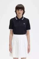 Женское поло FRED PERRY, Цвет: Черный, Размер: 8