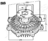 JAPANPARTS VC-500 Муфта гидравлическая