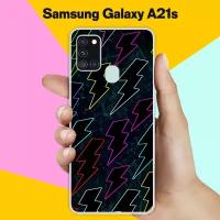 Силиконовый чехол на Samsung Galaxy A21s Молнии 7 / для Самсунг Галакси А21с