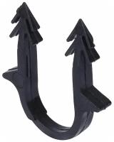STOUT Скоба якорная с двойным креплением для труб д.16-20мм, цвет черный (500шт.)